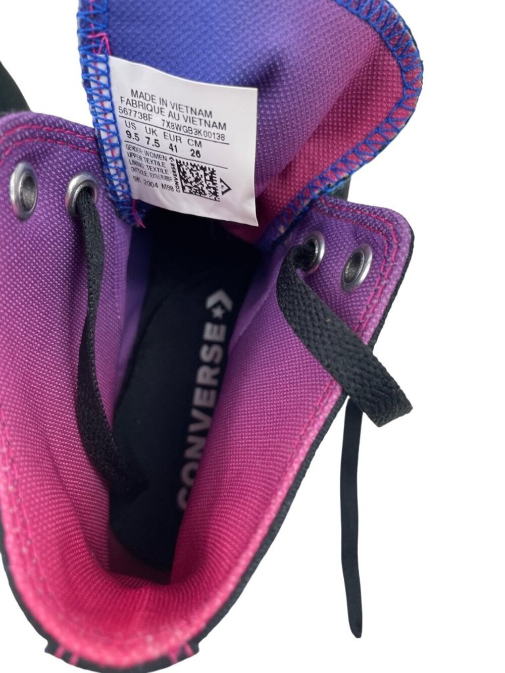Converse Chuck Taylor All Star Hi Gradient Patch 567738F Womens Size 9.5 - Picture 10 of 11